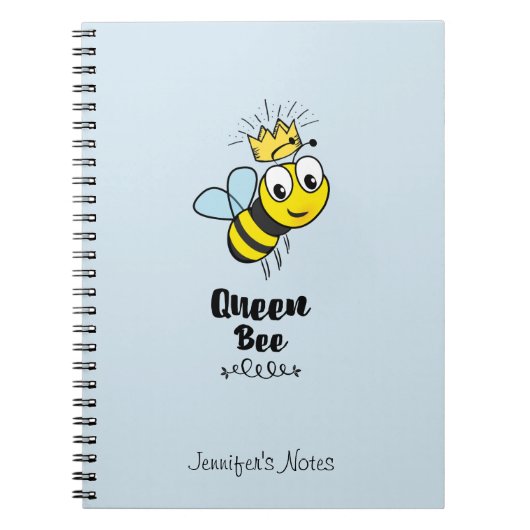 Queen Bee Niedlich Bumble Bee mit Crown Personalis Notizblock (Vorderseite)
