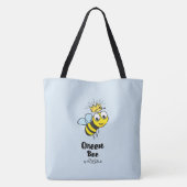 Queen Bee Niedlich Bumble Bee mit Crown Personalis Tasche (Rückseite)