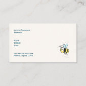 Queen Bee Niedliche Hummel mit Krone Visitenkarte (Rückseite)