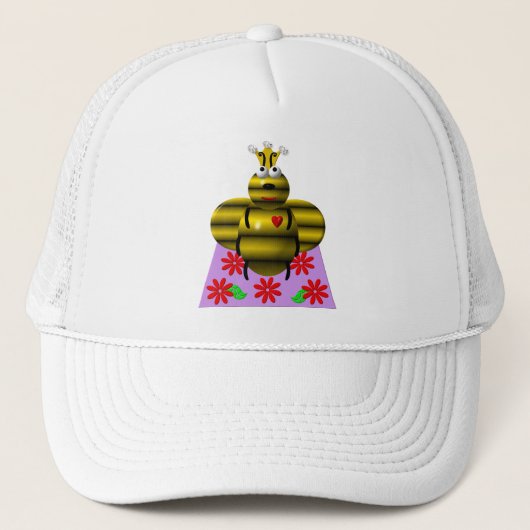 Queen Bee on a Quilt Truckerkappe (Vorderseite)