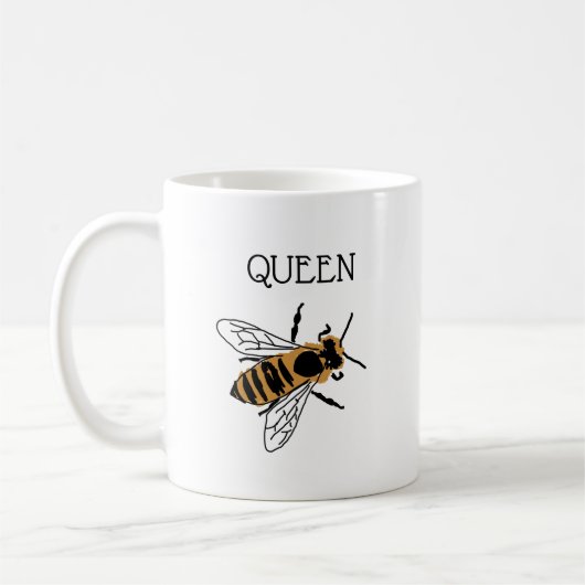 Queen Bee Painting Insect Coffee Tasse (Links)