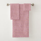 Queen Bee Pattern Badhandtuch Set (Insitu)