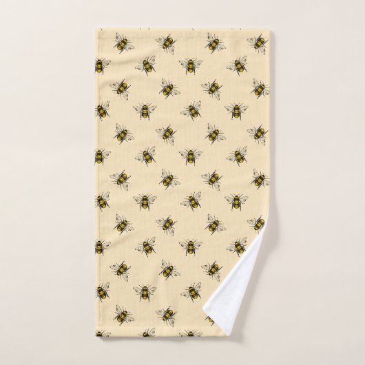 Queen Bee Pattern Badhandtuch Set (Handtuch)