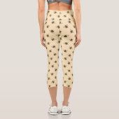 Queen Bee Pattern Capri Leggings (Rückseite)