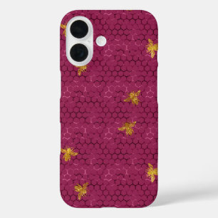 Queen Bee Pattern iPhone 16 Hülle