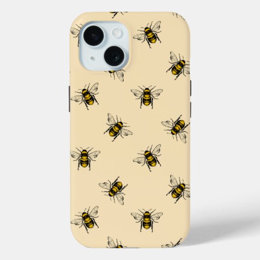 Queen Bee Pattern Case-Mate iPhone Hülle (Rückseite)