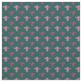 Queen Bee Pattern Fabric Stoff (Nahaufnahme)