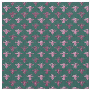 Queen Bee Pattern Fabric Stoff
