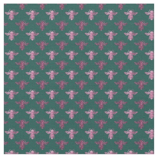 Queen Bee Pattern Fabric Stoff (Nahaufnahme)