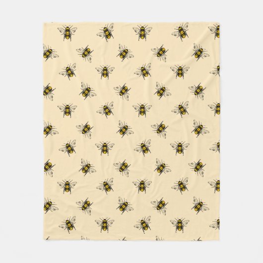 Queen Bee Pattern Fleecedecke (Vorderseite)