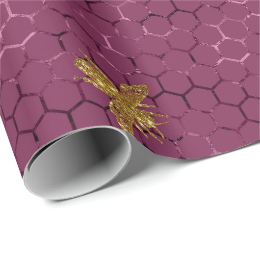 Queen Bee Pattern Geschenkpapier (Rolleneckpunkt)