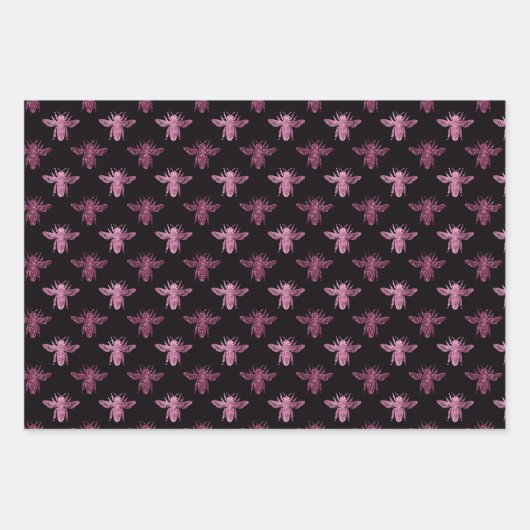 Queen Bee Pattern Geschenkpapier Set (Vorderseite 2)
