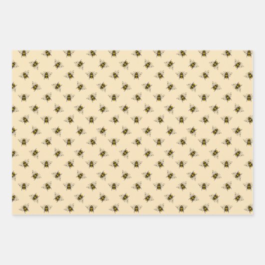 Queen Bee Pattern Geschenkpapier Set (Vorderseite 3)
