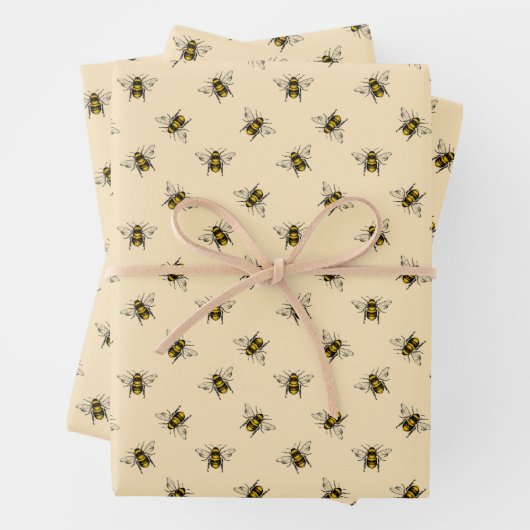 Queen Bee Pattern Geschenkpapier Set (Beispiel)