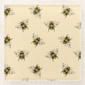 Queen Bee Pattern Glasuntersetzer (Vorderseite)