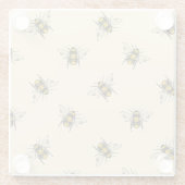Queen Bee Pattern Glasuntersetzer (Rückseite)