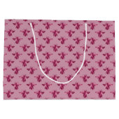 Queen Bee Pattern Große Geschenktüte (Rückseite)