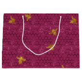 Queen Bee Pattern Große Geschenktüte (Vorderseite)