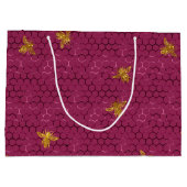 Queen Bee Pattern Große Geschenktüte (Rückseite)