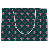 Queen Bee Pattern Große Geschenktüte (Rückseite)