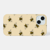 Queen Bee Pattern iPhone 15 Hülle (Rückseite (Horizontal))