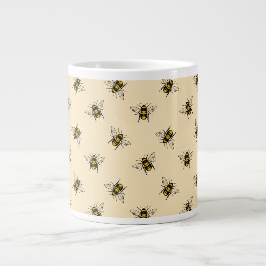 Queen Bee Pattern Jumbo-Tasse (Vorderseite)