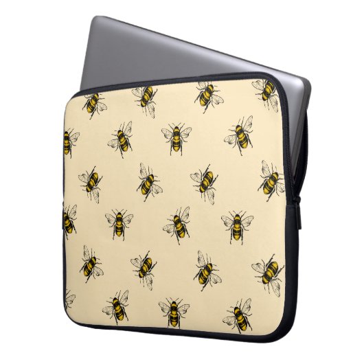 Queen Bee Pattern Laptopschutzhülle (Vorderseite Links)