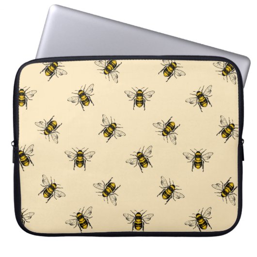 Queen Bee Pattern Laptopschutzhülle (Vorderseite)