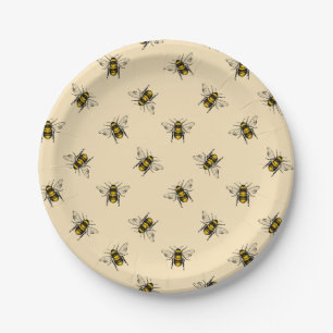 Queen Bee Pattern Pappteller