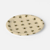 Queen Bee Pattern Pappteller (Schrägansicht)