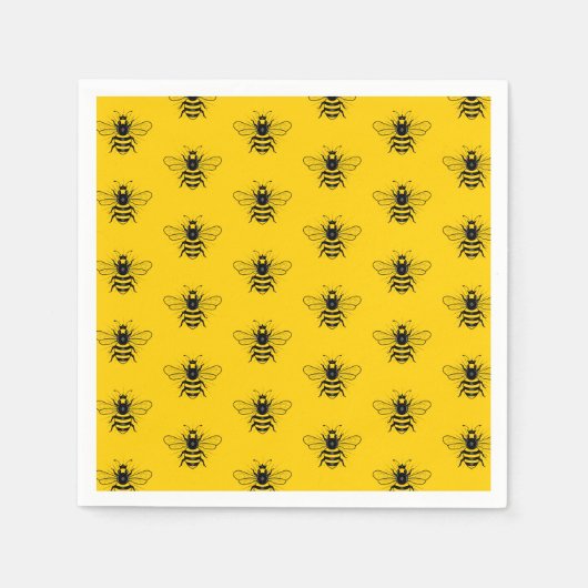 Queen Bee Pattern Party Napkins Serviette (Vorderseite)