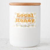 Queen Bee Pattern Personalisiert Honey Jar Lebensmitteletikett (Vorderseite)