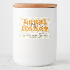 Queen Bee Pattern Personalisiert Honey Jar Lebensmitteletikett
