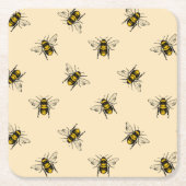 Queen Bee Pattern Rechteckiger Pappuntersetzer (Vorderseite)