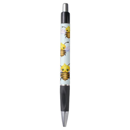 Queen Bee Pen - Ihre Farbe - Text Kugelschreiber (Vorderseite Vertikal)