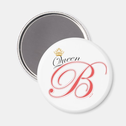 Queen Bee Pink Black Gold Crown Magnet (Vorderseite/Rückseite)