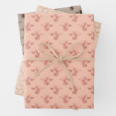 Queen Bee Pink Neutral Wrapping Paper Sheets Geschenkpapier Set (Beispiel)