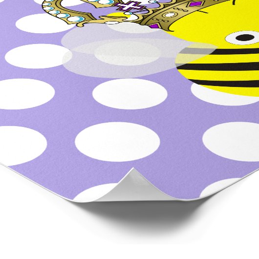 Queen Bee Polka Dot Framework Poster (Ecke)
