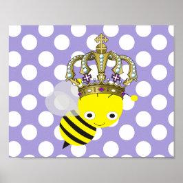 Queen Bee Polka Dot Framework Poster