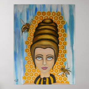 Queen Bee Pop Surrealismus Poster
