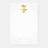 QUEEN BEE Post-It Notes - Gold Bee Crown Honeycomb Klebezettel (Vorderseite)