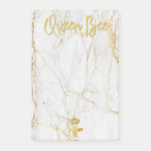 QUEEN BEE Post-It Notes - Goldmarmor-Krone Klebezettel (Vorderseite)