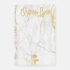 QUEEN BEE Post-It Notes - Goldmarmor-Krone Klebezettel