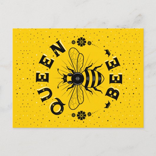 Queen Bee Postcard Feiertagspostkarte (Vorderseite)
