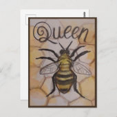Queen Bee Postcard Postkarte (Vorne/Hinten)