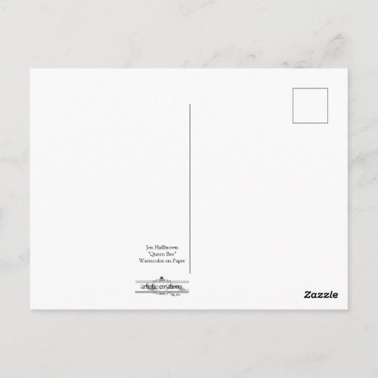Queen Bee Postcard Postkarte (Rückseite)