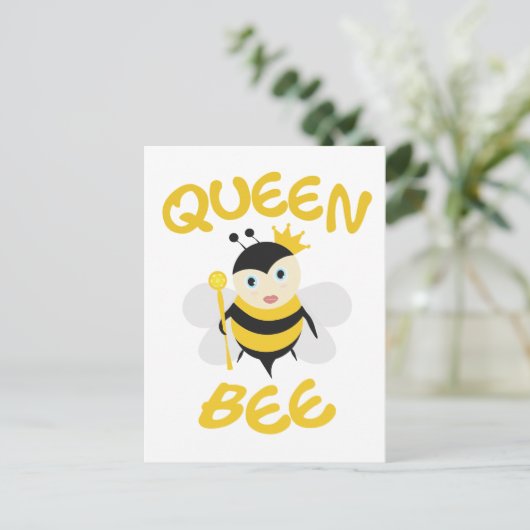 Queen Bee Postkarte (Stehend Vorderseite)
