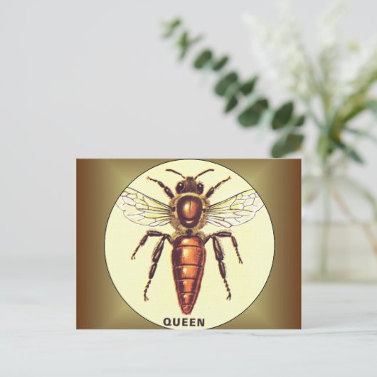 Queen Bee Postkarte (Stehend Vorderseite)