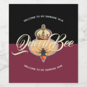 Queen Bee Red Weinetikett (Einzelnes Label)
