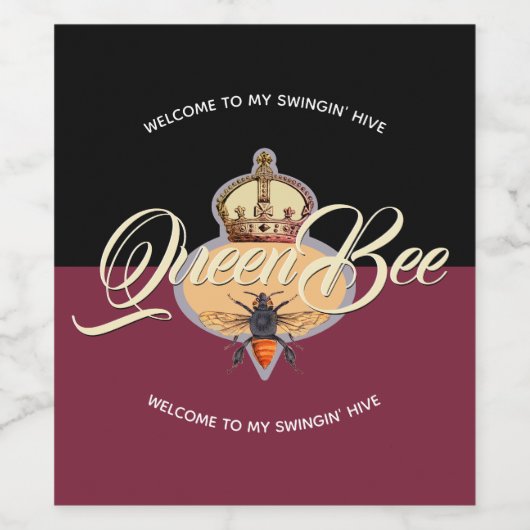 Queen Bee Red Weinetikett (Einzelnes Label)